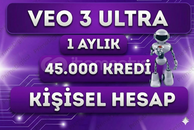 Google VEO 3.1 Ultra – 45.000 Kredi | 1 Aylık 