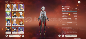 Genshin AR 57 hesap. AYAKA + IMZALI silahı