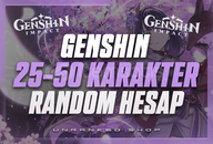 GENSHİN İMPACT 25-50 KARAKTER RANDOM HESAP
