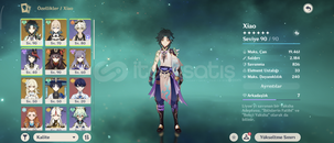 GENSHİN İMPACT AR54 XİAO+SİLAH +90 HU TAO