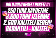 ⭐GERCEK⭐ INSTAGRAM DOLU DOLU KESFET PAKETI