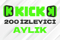 ⭐ GERÇEK İZLEYİCİ KİCK 200 (AYLIK)