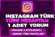 Gerçek Kullanıcı Instagram Yorum Hizmeti 1 adet