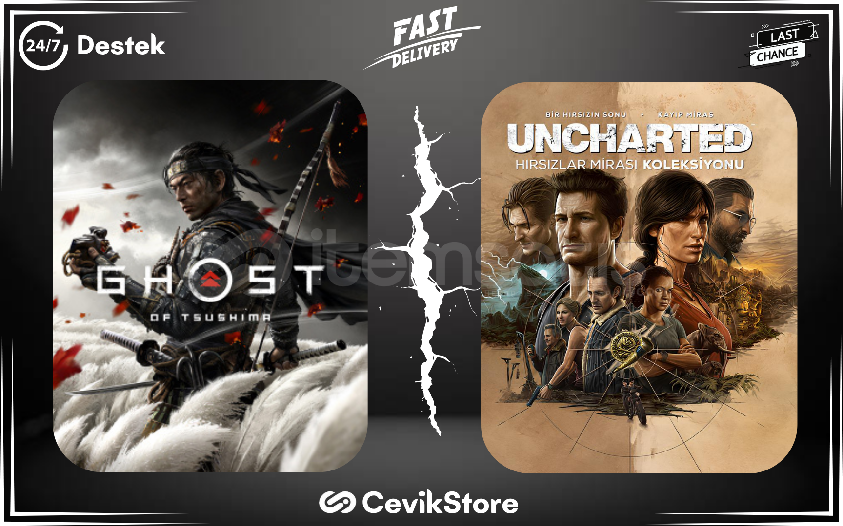 ⭐Ghost Of Tsushima + Uncharted Hırsız Mirası⭐ ⭐Ghost Of Tsushima + Uncharted Hırsız Mirası⭐