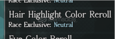 Ghoul Re Hair Highlight Color Reroll