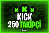 ⭐KICK 250 Takipçi⭐GARANTİLİ⭐