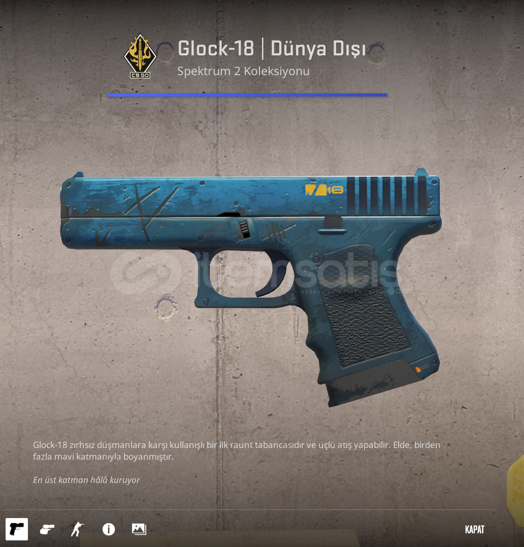 ⚡ Glock-18 | Dünya Dışı ⚡ Glock-18 | Dünya Dışı