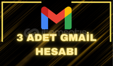 GMAİL HESABI 3 ADET