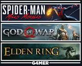 God of War + Spider Man Miles M + Elden Ring
