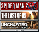 The Last of Us 1 + Spider-Man 2 + UNCHARTED