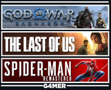 The Last of Us 1 + GOW Ragnarök + Spider-Man RE