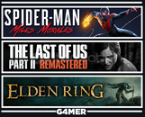 Spider Man Miles + The Last of Us 2 + Elden Ring
