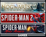 Spider-Man 2 + Miles Morales + Hogwarts Legacy