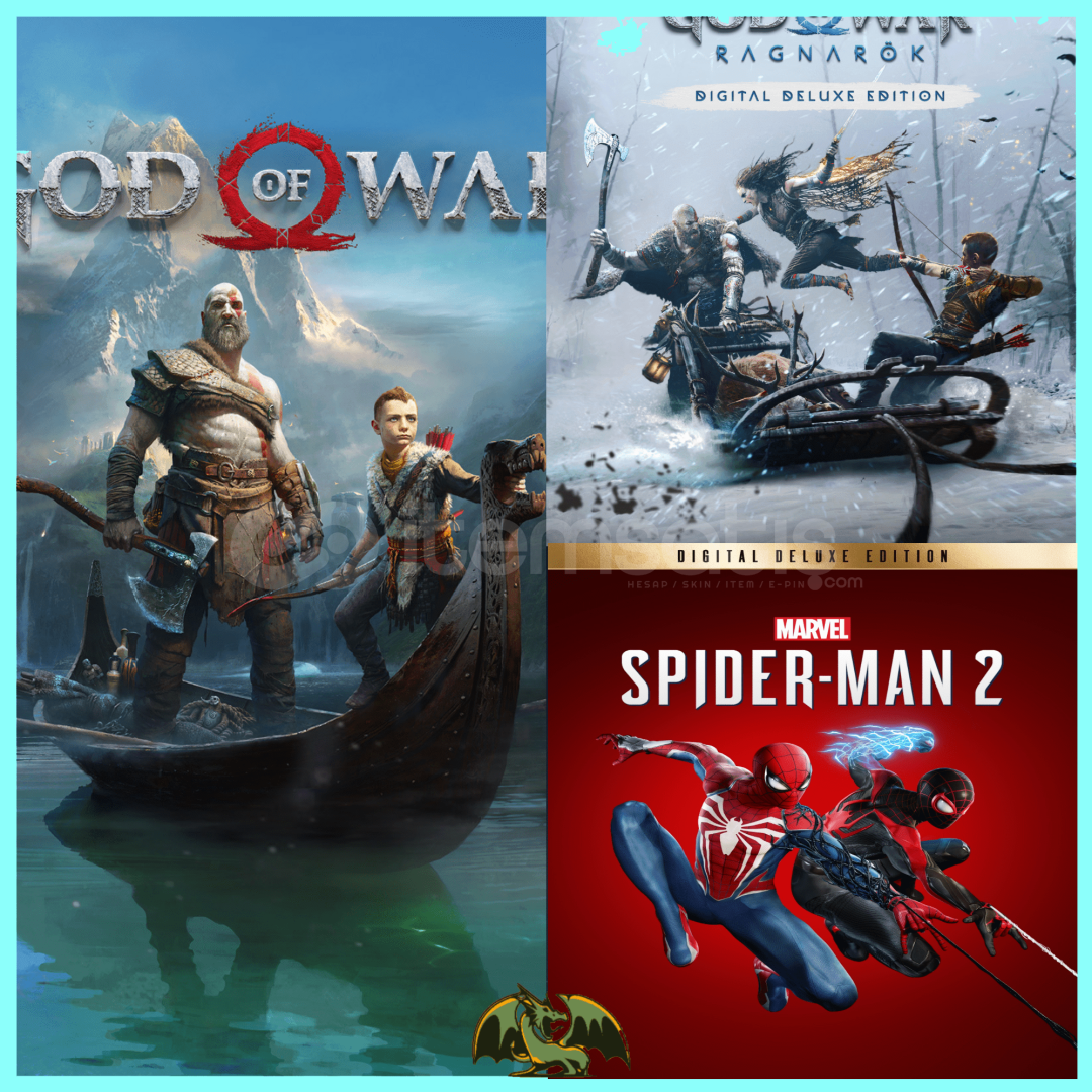 God Of War + Ragnarök + Spiderman 2 God Of War + Ragnarök + Spiderman 2