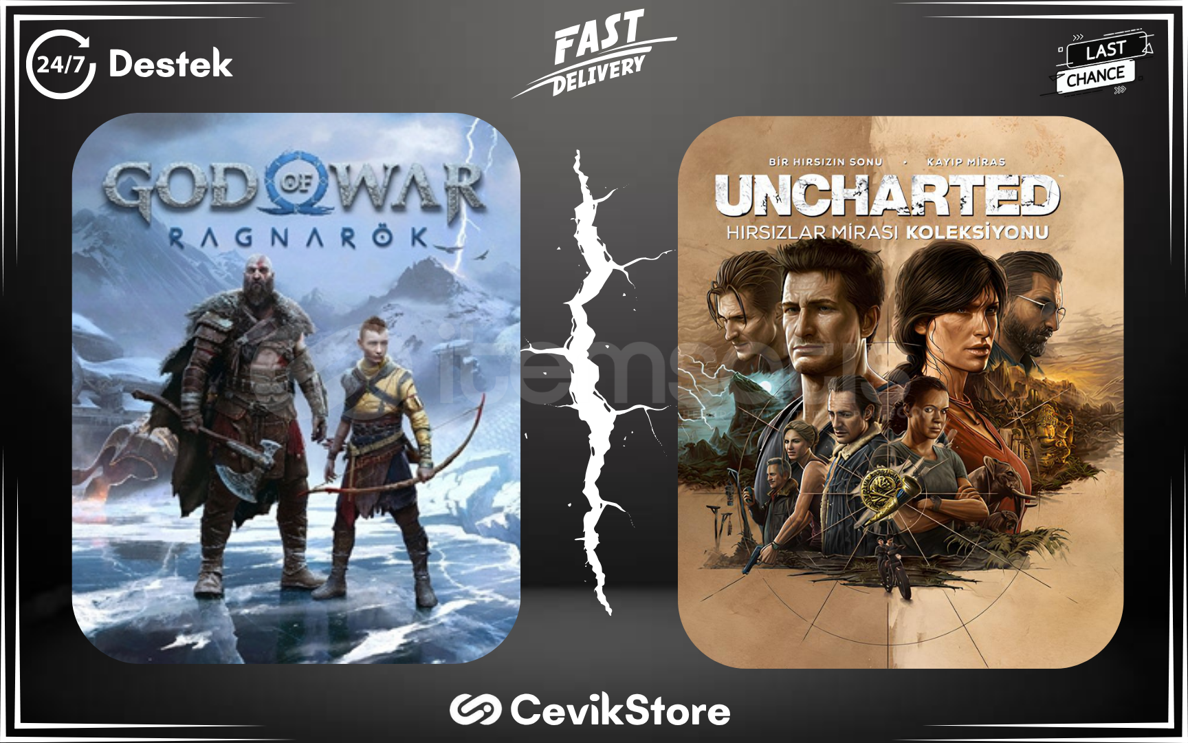 ⭐God Of War Ragnarök + Uncharted Hırsız Mirası⭐ ⭐God Of War Ragnarök + Uncharted Hırsız Mirası⭐