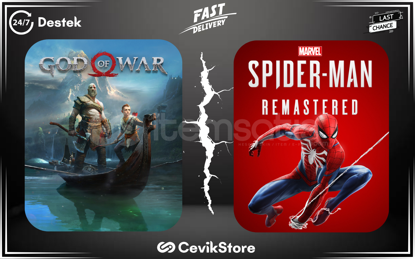 ⭐God Of War + Spiderman Remastered⭐ ⭐God Of War + Spiderman Remastered⭐