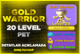 2X Gold Warrior 20 Level Pet | Muscle Legends