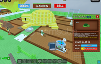 Golden Huge sea turtle