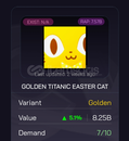 GOLDEN TITANIC EASTER CAT
