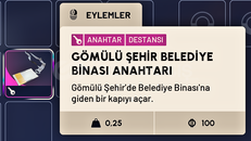 GÖMÜLÜ ŞEHİR BELEDİYE BİNASI ANAHTAR - KEY