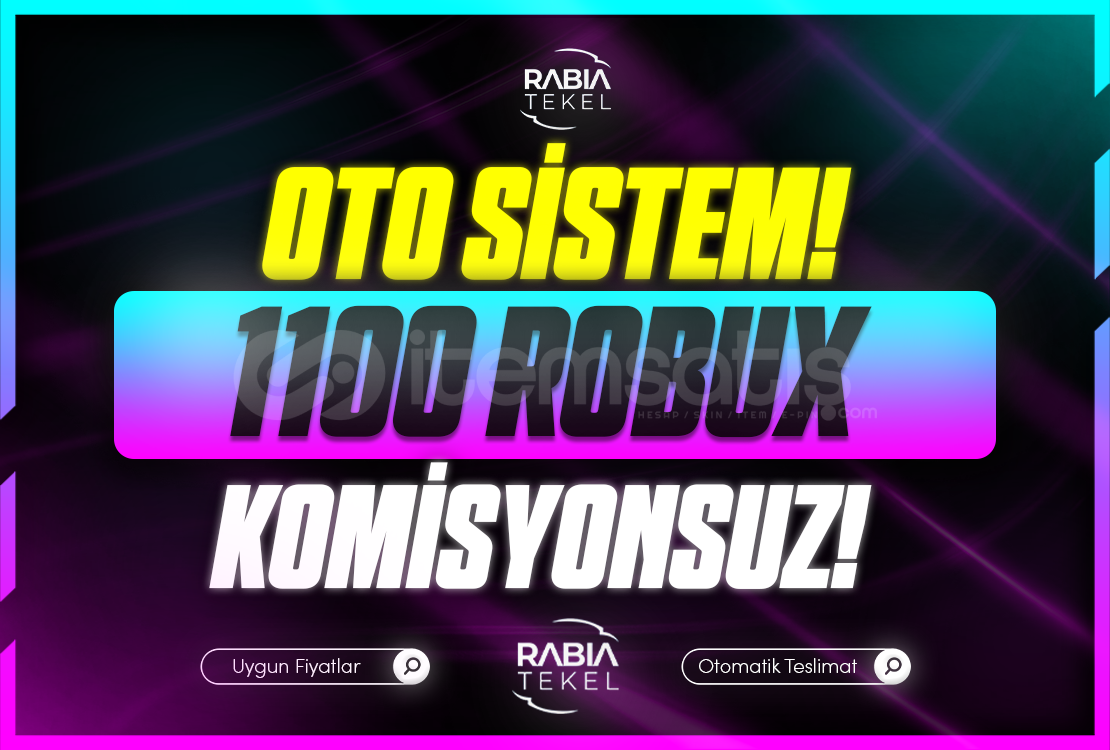 ⭐Gönderim⚡Sistemli 1100 Robux Komisyonsuz ⭐Gönderim⚡Sistemli 1100 Robux Komisyonsuz