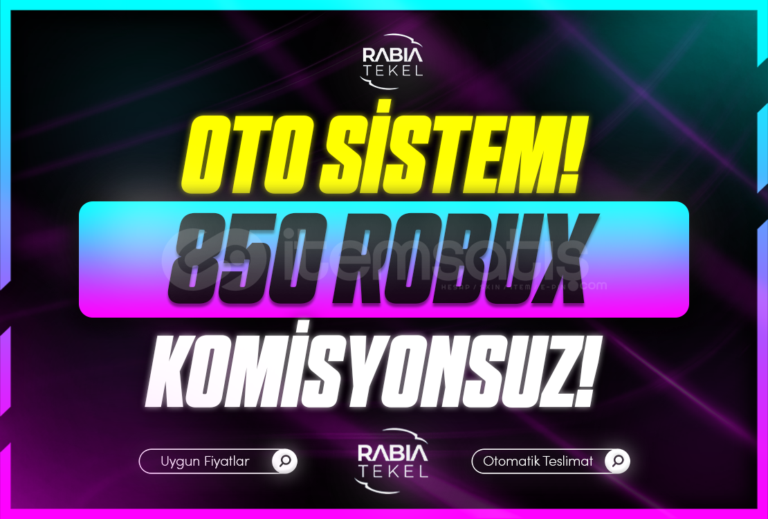 ⭐Gönderim⚡Sistemli 850 Robux Komisyonsuz ⭐Gönderim⚡Sistemli 850 Robux Komisyonsuz