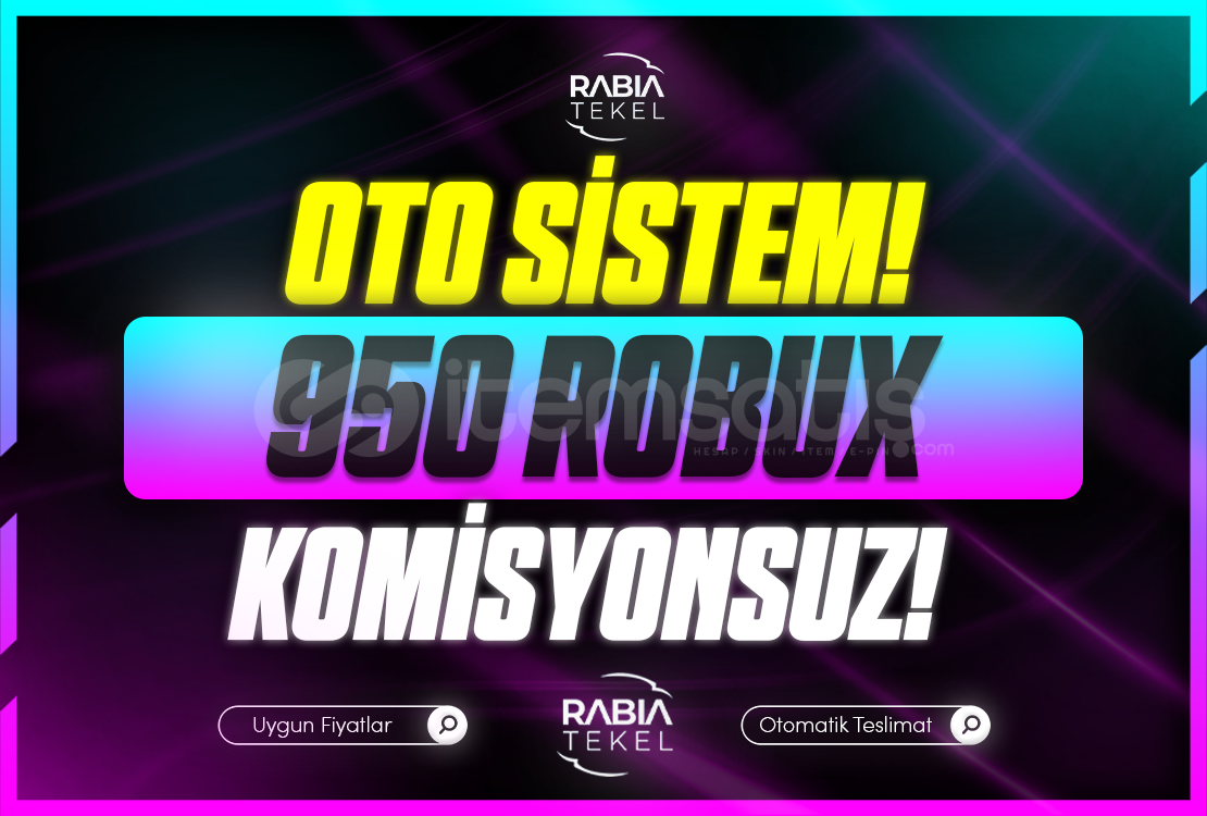 ⭐Gönderim⚡Sistemli 950 Robux Komisyonsuz ⭐Gönderim⚡Sistemli 950 Robux Komisyonsuz