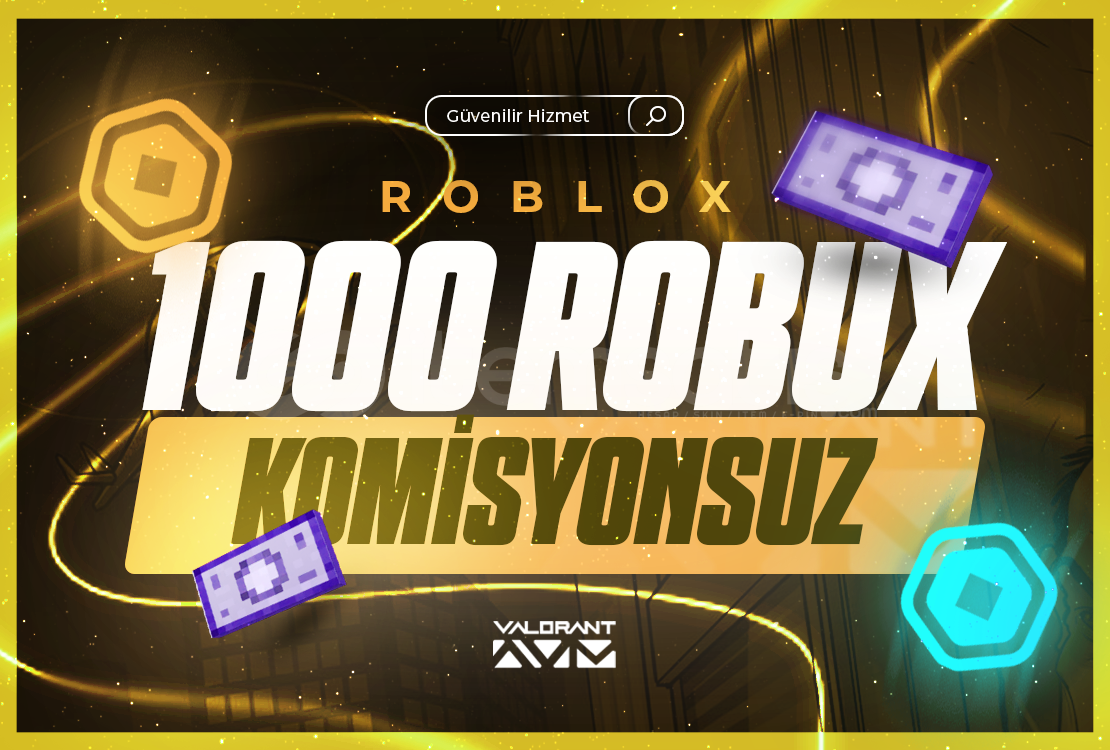 GÖNDERİM❤️SİSTEMLİ Komisyonsuz 1000 Robux GÖNDERİM❤️SİSTEMLİ Komisyonsuz 1000 Robux