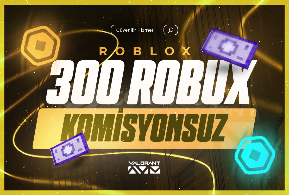 GÖNDERİM❤️SİSTEMLİ Komisyonsuz 300 Robux GÖNDERİM❤️SİSTEMLİ Komisyonsuz 300 Robux
