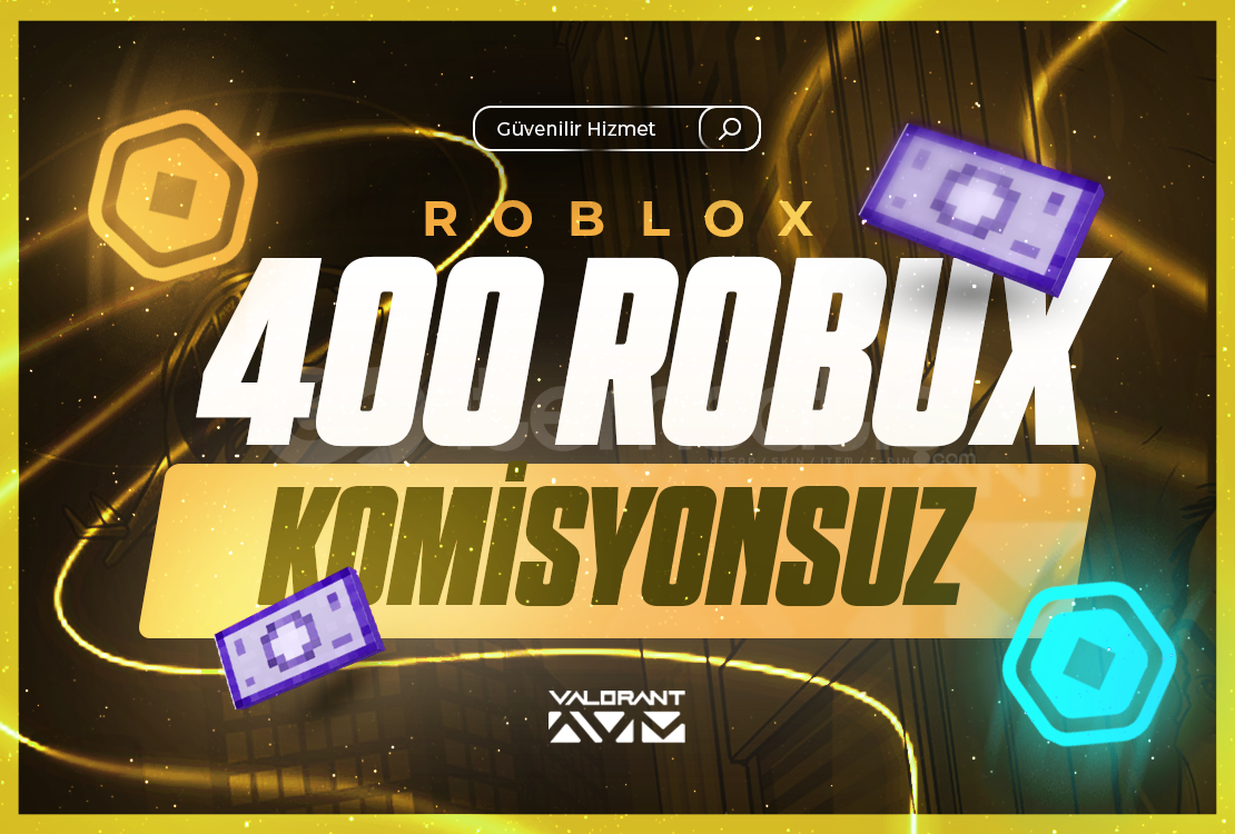 GÖNDERİM❤️SİSTEMLİ Komisyonsuz 400 Robux GÖNDERİM❤️SİSTEMLİ Komisyonsuz 400 Robux