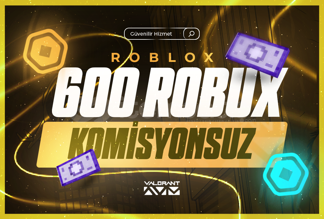 GÖNDERİM❤️SİSTEMLİ Komisyonsuz 600 Robux GÖNDERİM❤️SİSTEMLİ Komisyonsuz 600 Robux