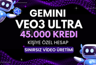 GOOGLE GEMINI ULTRA 1 AYLIK | 45.000 KREDİ