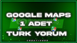 ⭐GOOGLE MAPS 1 ADET TÜRK YORUM⭐