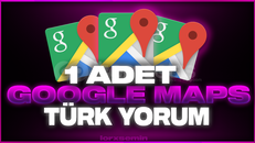 ⭐GOOGLE MAPS 1 ADET TÜRK YORUM⭐