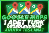 ⭐Google Maps 1 Adet Türk Yorumu | Anında Teslim