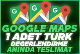 ⭐Google Maps 1 Adet Türk Yorumu | Anında Teslim