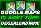 GOOGLE MAPS 10 TÜRK YORUM | KALİTELİ