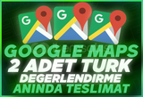 ⭐Google Maps 2 Adet Türk Yorumu | Anında Teslim