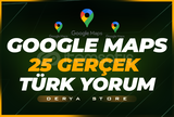 Google Maps 25 Gerçek Türk Yorum | HIZLI