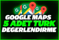 ⭐ Google Maps 5 Türk Yorumu [Anında Teslimat]⭐