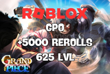 ⭐ GPO ⭐ 5000+ REROLLS | 625 LVL 