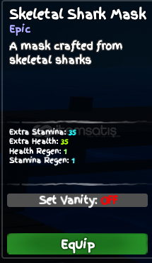 GPO Skeletal Shark Mask GPO Skeletal Shark Mask