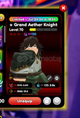 GRAND AETHER KNIGHT ANIME DEFENDER