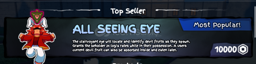 ⭐[Grand Piece Online] All Seeing Eye | GİFT