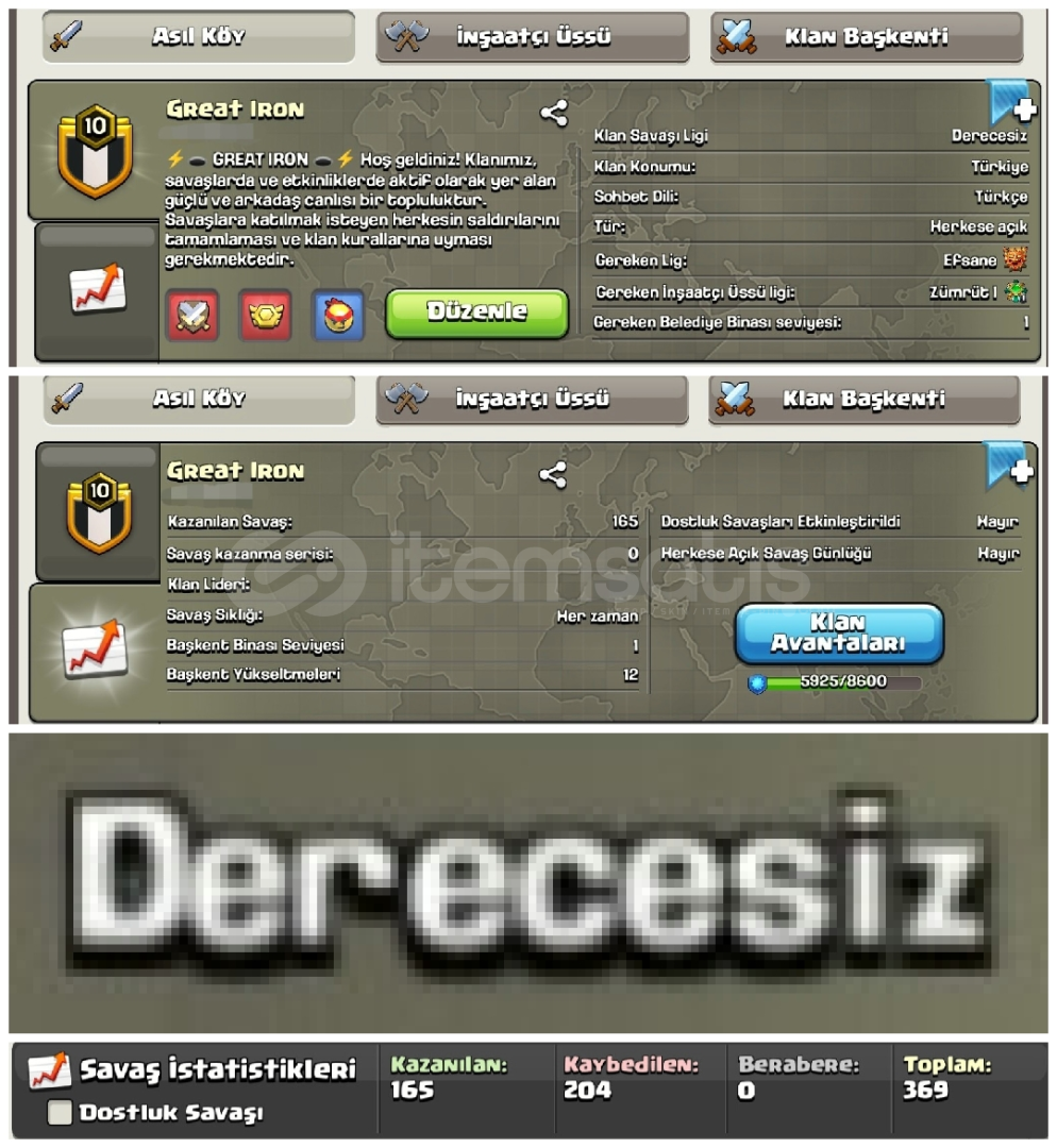GREAT IRON⚡SAĞLAM GÜNLÜK⚡DERECESİZ LİG⚡ÖZEL⚡ GREAT IRON⚡SAĞLAM GÜNLÜK⚡DERECESİZ LİG⚡ÖZEL⚡