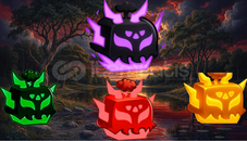 Green - Yellow - Red - Purple Lightning Fruit