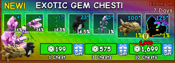 Grow a Garden 10x Exotic Gem Chest