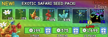 GROW A GARDEN 10X EXOTIC SAFARI SEED PACK