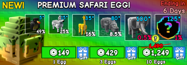 ⭐Grow a Garden 10x Premium Safari Egg⭐