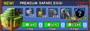 GROW A GARDEN 10X PREMIUM SAFARI EGG